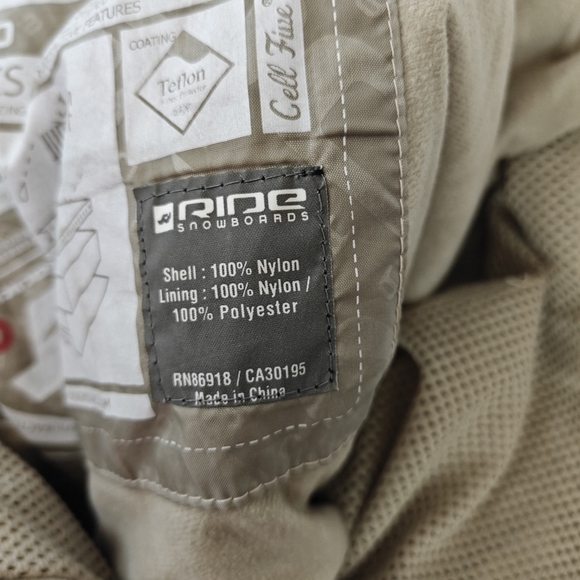 RIDE Men's Snowboard Snow Pants Size XS in Hunter Green - Picture 9 of 13